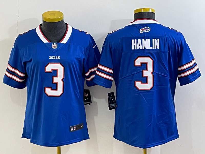 Women's Buffalo Bills #3 Damar Hamlin Blue 2022 Vapor Untouchable Stitched NFL Nike Limited Jersey,We sell and wholesale Women's Buffalo Bills #3 Damar Hamlin Blue 2022 Vapor Untouchable Stitched NFL Nike Limited Jersey on line form chian!